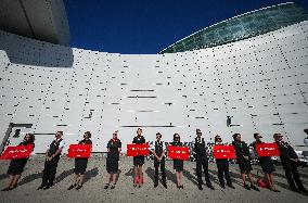 Air Canada Flight Attendants Hold Silent Protest at Vancouver Airport - Canada