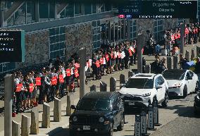 Silent Protest at Vancouver International Airport - Canada