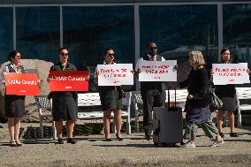Silent Protest at Vancouver International Airport - Canada