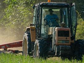 Farming in Aveyron During The Heatwave - France