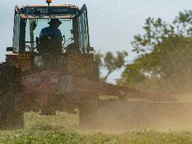Farming in Aveyron During The Heatwave - France