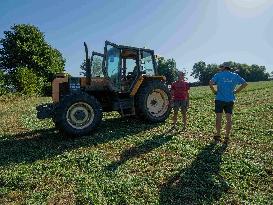 Farming in Aveyron During The Heatwave - France