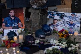 Vigil For Palestinian Journalists Killed By Israeli Forces - Washington DC