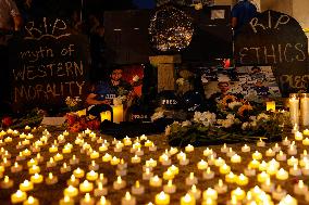 Vigil For Palestinian Journalists Killed By Israeli Forces - Washington DC