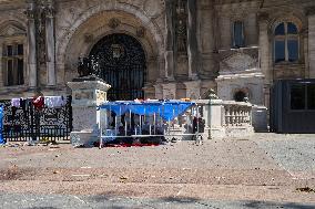 UTOPIA56 Action In Front Of Paris City Hall - France