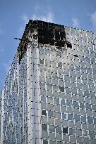 Fire in a building in the Business District - Naples