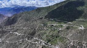 Winding Road in Tibet