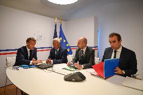 Video Conference Between European Heads of State - Bormes-les-Mimosas