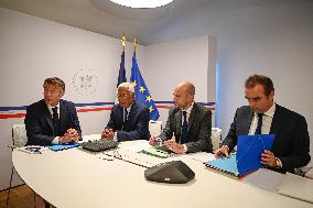 Video Conference Between European Heads of State - Bormes-les-Mimosas
