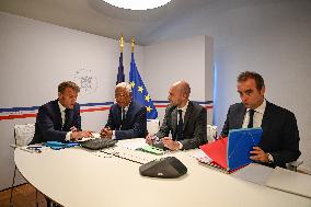 Video Conference Between European Heads of State - Bormes-les-Mimosas