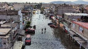 Valley of Mexico Flooded Due The Heavy Rains - Mexico