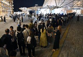Osaka expo after subway disruption
