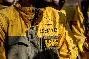Press Conference by Madrid Forest Firefighters Council - Spain