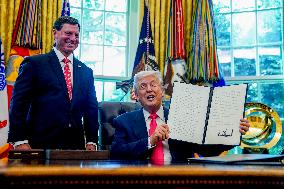President Trump delivers remarks from the Oval Office