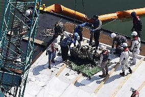Part of crashed Japan defense force jet recovered
