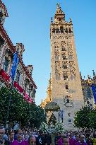 Procession of The Virgen De Los Reyes, Patron Saint of Seville - Spain