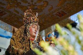 Procession of The Virgen De Los Reyes, Patron Saint of Seville - Spain