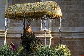 Procession of The Virgen De Los Reyes, Patron Saint of Seville - Spain