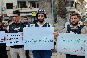Solidarity with Palestinian Journalists in Idlib - Syria