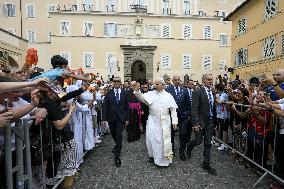 Pope Leo XIV Leads Mass Of The Assumption - Castel Gandolfo