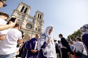 Assumption procession at Notre-Dame de Paris Cathedral - Paris AJ