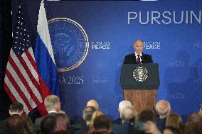 Putin and Trump Summit Press Conference in Anchorage - Alaska