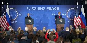 Putin and Trump Summit Press Conference in Anchorage - Alaska