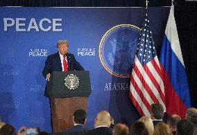 Putin and Trump Summit Press Conference in Anchorage - Alaska