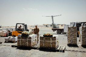 Jordanian Airdrop Aid in Gaza - Gaza