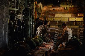 Jordanian Airdrop Aid in Gaza - Gaza