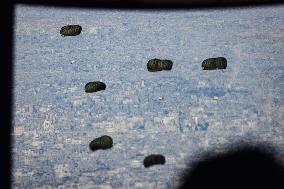 Jordanian Airdrop Aid in Gaza - Gaza