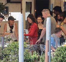 Lily Collins and Ashley Park on Emily in Paris Set in Venice - Italy