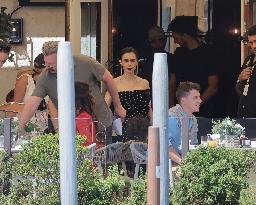 Lily Collins and Ashley Park on Emily in Paris Set in Venice - Italy