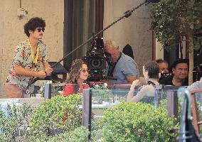Lily Collins and Ashley Park on Emily in Paris Set in Venice - Italy
