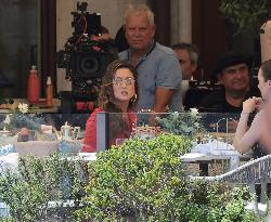 Lily Collins and Ashley Park on Emily in Paris Set in Venice - Italy