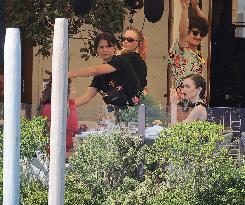 Lily Collins and Ashley Park on Emily in Paris Set in Venice - Italy