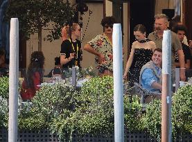 Lily Collins and Ashley Park on Emily in Paris Set in Venice - Italy
