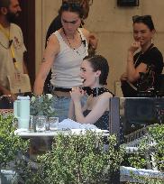 Lily Collins and Ashley Park on Emily in Paris Set in Venice - Italy