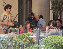 Lily Collins and Ashley Park on Emily in Paris Set in Venice - Italy