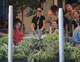 Lily Collins and Ashley Park on Emily in Paris Set in Venice - Italy