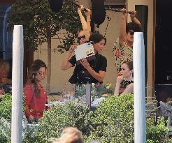 Lily Collins and Ashley Park on Emily in Paris Set in Venice - Italy