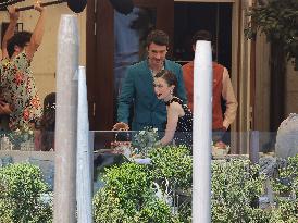Lily Collins and Ashley Park on Emily in Paris Set in Venice - Italy