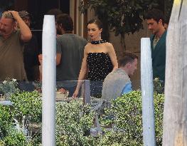 Lily Collins and Ashley Park on Emily in Paris Set in Venice - Italy