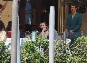 Lily Collins and Ashley Park on Emily in Paris Set in Venice - Italy