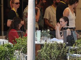 Lily Collins and Ashley Park on Emily in Paris Set in Venice - Italy