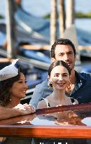 Lily Collins and Cast on Emily in Paris Set in Venice - Italy