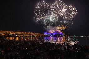 August 15th fireworks in Calvi - France