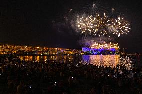 August 15th fireworks in Calvi - France