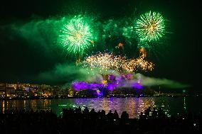 August 15th fireworks in Calvi - France