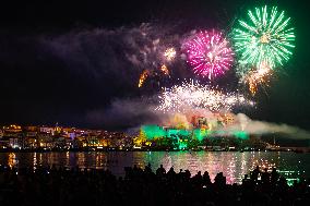 August 15th fireworks in Calvi - France